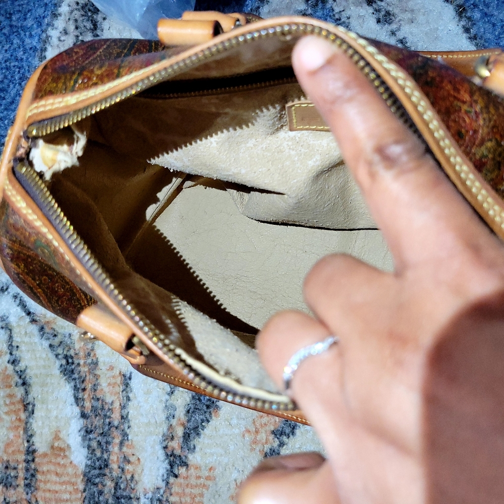 ETRO MILANO Mini Bowling Red Paisley Speedy Bag - Picture 12 of 12
